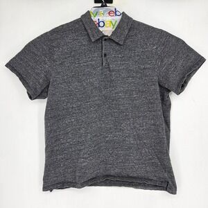 Rag & Bone Polo Shirt Mens XL Short Sleeve Casual Preppy Heather Gray Black